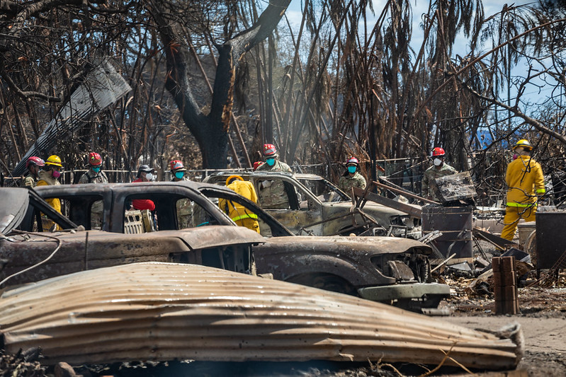 Maui Wildfires. By the Hawaii National Guard.